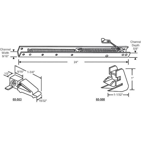 Strybuc 24in Channel Balance With Ends 60-232-33R